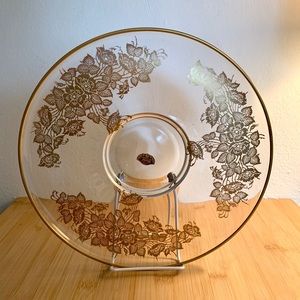 Vintage Silver City Glass Co Serving Platter